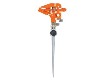 Aspersor de metal - 1 vía con estaca metálica - alcance 21 mts Truper, 10318