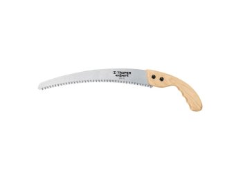 Serrucho de poda hoja curva 33 cm mango madera Truper, 100121