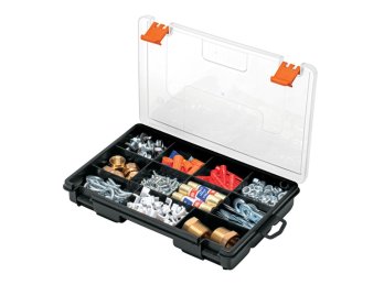 Maletín plástico organizador con 11 compartimientos, 23 x 4 x 15 cm Truper 10035