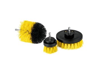 Juego de 3 cepillos de limpieza para taladro con encastre 1/4 Truper 28152