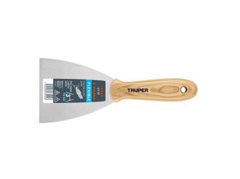 Espatula flexible mango madera 7,5 cm Truper, 14449