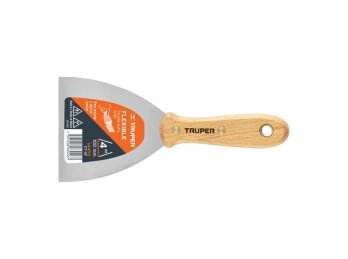 Espatula flexible mango madera 10 cm Truper, 14450