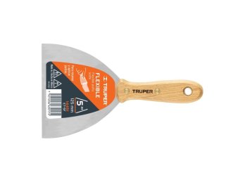 Espatula flexible mango madera 12,5 cm, código 14451