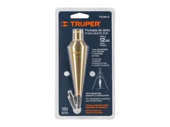 Plomada de latón 340 gr Truper, 17071
