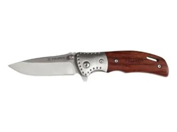 Navaja rebatible largo 16 cm - mango madera Truper, 13889