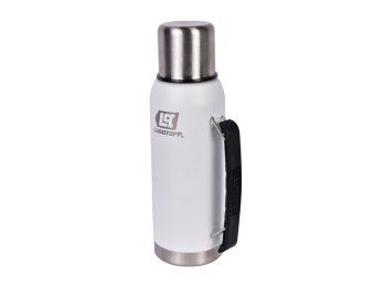 Termo 1 Litro Blanco con Manija y Pico Cebador Lusqtoff, TL1-9B 